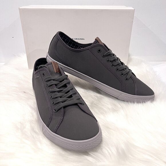 Ben Sherman Men’s Conall Lo Sneakers Charcoal Nylon Size 11.5 - Picture 4 of 12